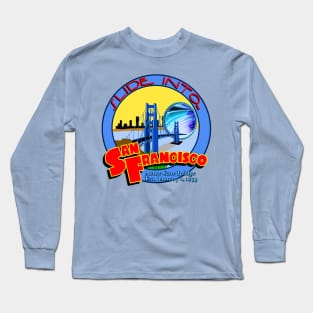 Slide Into San Francisco with Sliders Azure Gate Bridge Long Sleeve T-Shirt